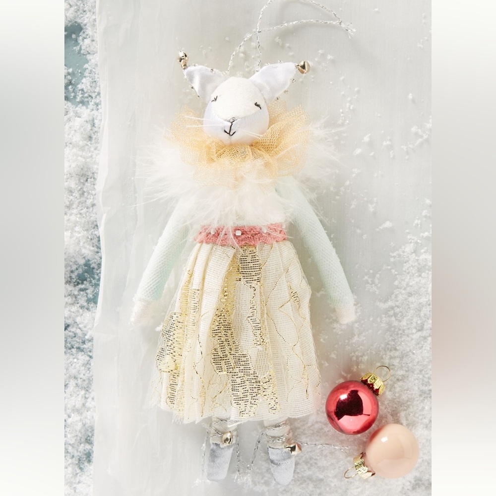Anthropologie Alice Mary Lynch Lady Fox Christmas Ornament